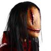 Spooky Scary Halloween Mask Full Face Mask Long Hair Demon Mask Ghost Cosplay Mask  Dress Party