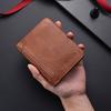 Men's 2025 High-End Leather Wallet: Short, Multifunctional, with Driver's License and Card Holder