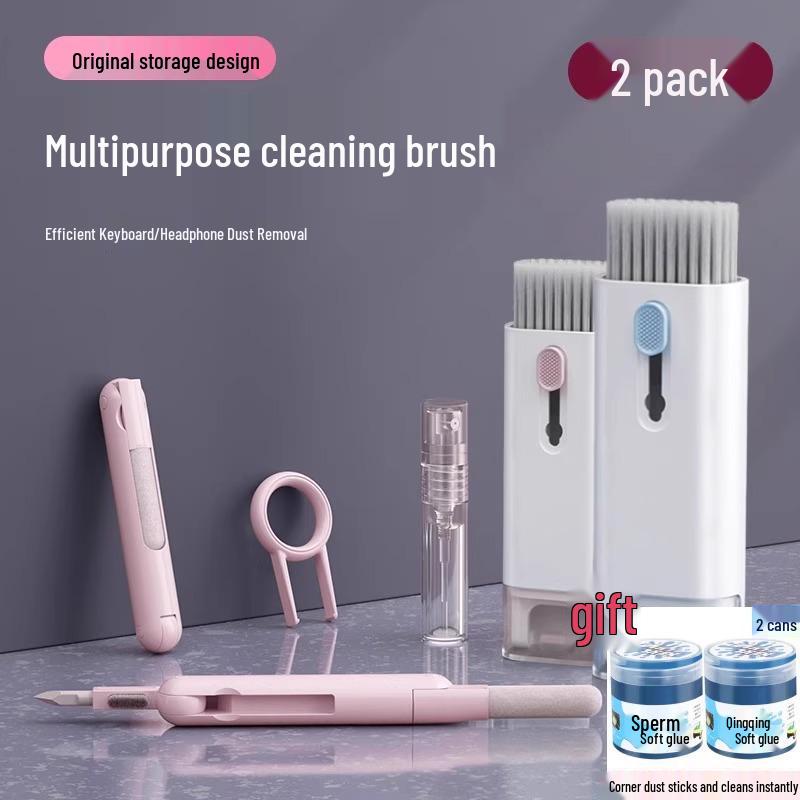 Set di Spazzole Multifunzione Sette-in-Uno per la Pulizia della Tastiera