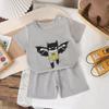 2025 New Kids' Short Sleeve Cotton Lounge Set - Boys' & Girls' Summer Activewear