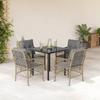 VidaXL Garden Dining Set with Cushions 5 Pcs, Patio Table and Chairs, Outdoor Furniture Terrace, Modern, 3212160