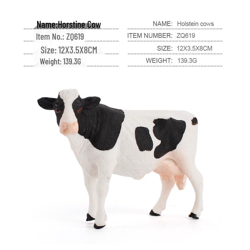 Animal Model Set: Cow, Buffalo, Ox, Rhinoceros, Bison, Bull - Educational Farm Toys for Kids