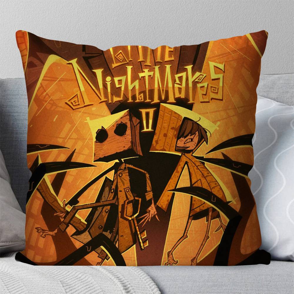 Little Nnightmares Animated Game Pillow Case Fashion Square Pillowcase Bedroom Sofa Room Ins Decoration Leisure