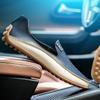 Sommer Männer Casual Wohnungen Fashion Echtes Leder Weiche Mokassins Marke Loafers Hohe Qualität Atmungsaktive Männer Kleid Schuhe Größe 36-47