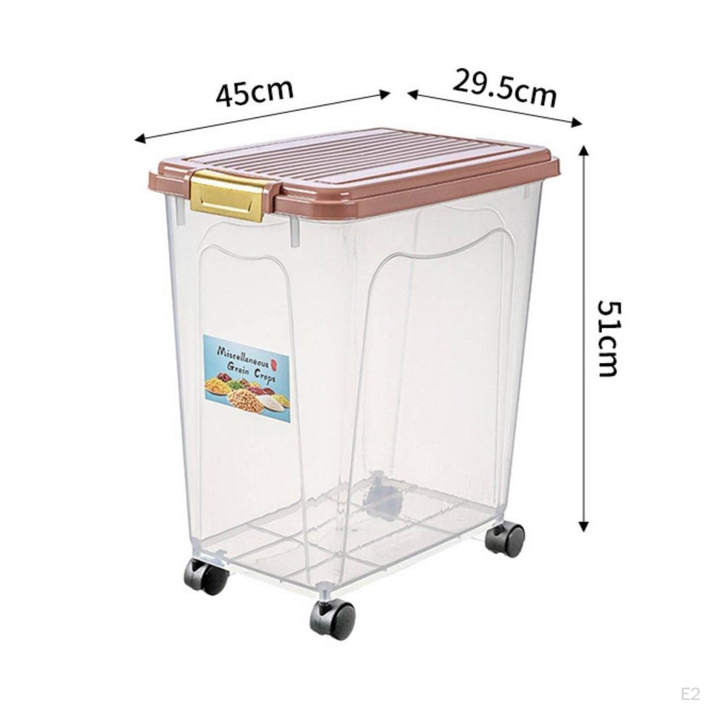 Rice Storage Bin HumidityResistant Airtight Grain Container 60 Jin Ivory
