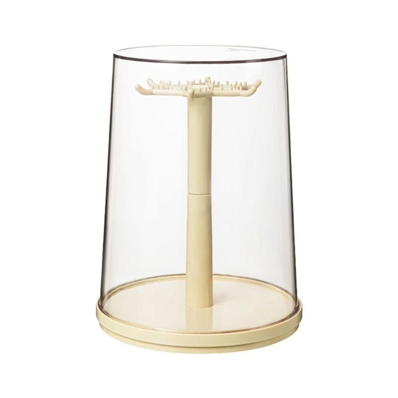 Plastic Collectible Display Case 360 View Rotating Cabinet With Dustproof Design Doll Display Box For Home Office