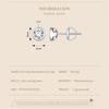 BAMOER 925 Sterling Silver Bezel Setting Moissanite Stud Earrings Round Cut Lab Diamond Earrings for Women Wedding Jewelry Gift