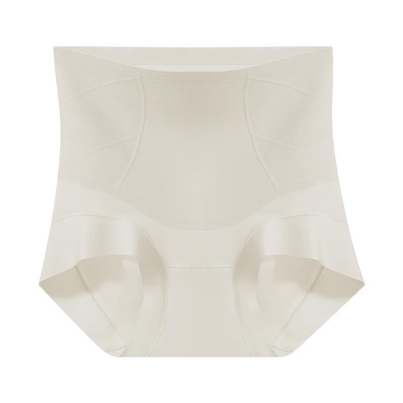 High-Waist Tummy Control Shaping Briefs with Mulberry Silk Antibacterial Crotch