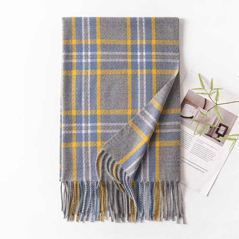 New Autumn and Winter Maillard Scarf Light Luxury and High End Korean Style Tassel Fashion Versatile High End Warm Scarf