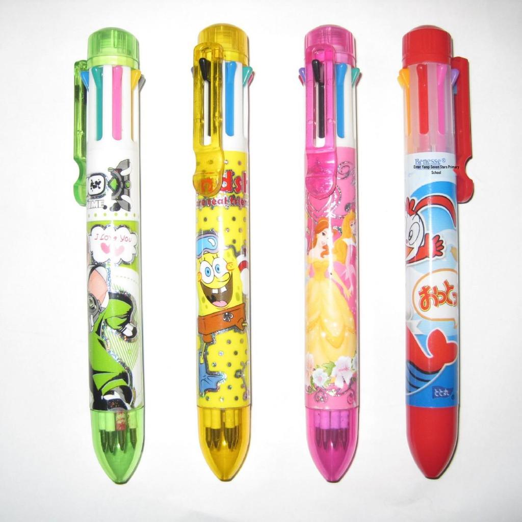 Retro 8-Color Ballpoint Pen for Drawing & Coloring