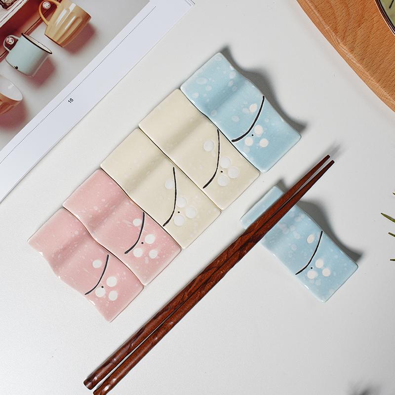 Japanese Ceramic Chopstick and Spoon Rest for Home and Restaurant Use