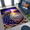 3D Colorful Peacock Romantic Birds Rug for Bedroom Living Room Sofa Home Doormat Decor,Larger Kid Play Non-slip Floor Mat