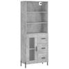 VidaXL Highboard Betongrau 69,5x34x180 cm Holzwerkstoff