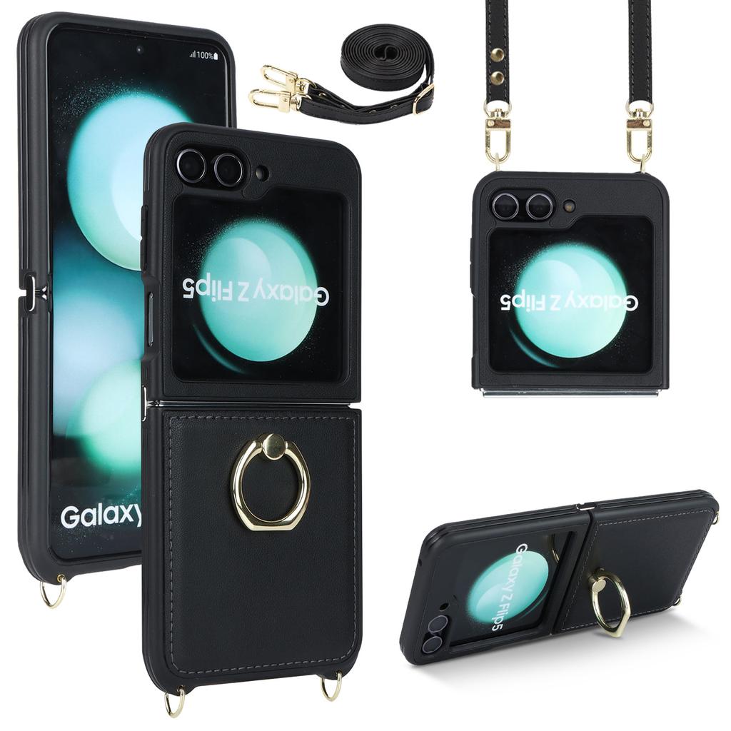 Samsung Galaxy Z Flip1 Skin Phone Case ZFlip1 Ring Holder Protective Case High-end