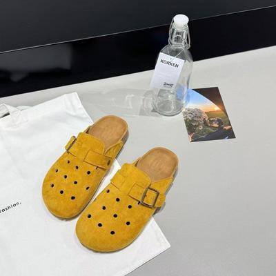 Commuting Versatile Internet Celebrity Bag Head Slippers Women's Outer Wear Spring 2025 New Flat-bottomed Hollow Lazy Half-drag Sandals