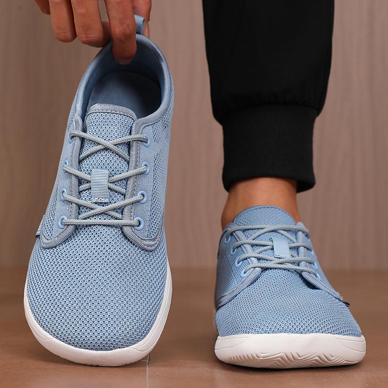 Simple Wide Footed Men And Women Universal Mesh Breathable Sports Shoes Lightweight Casual Flat Shoes Summer Cool Walking Shoes
