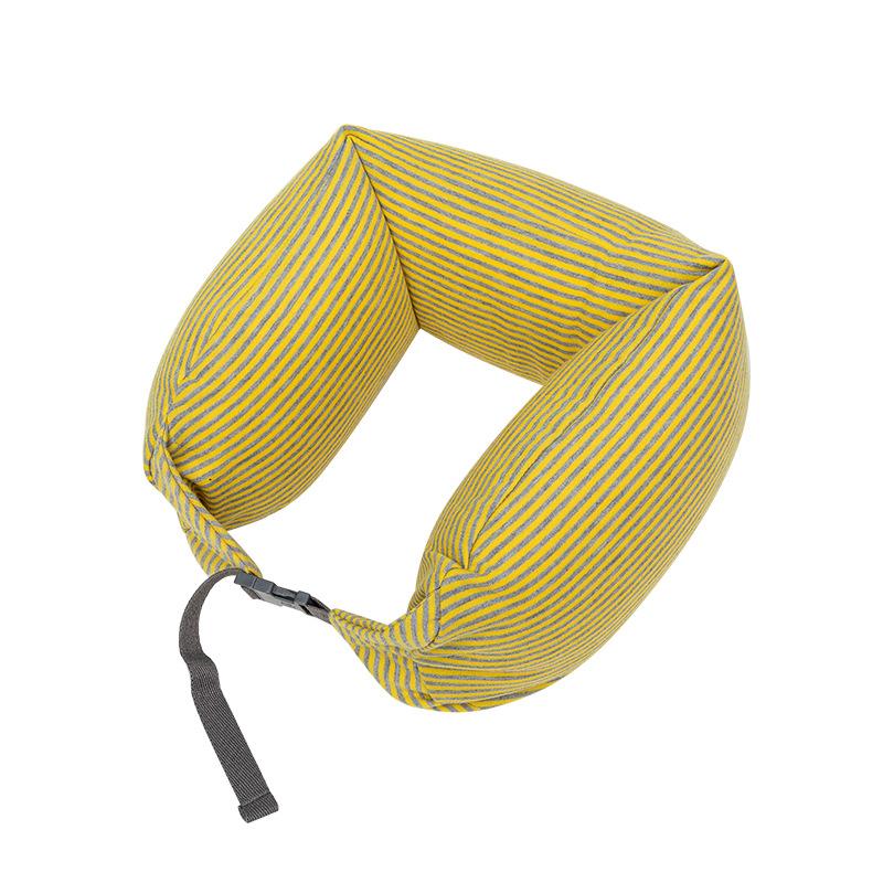 Neck Pillow Neck Support Breathable Stuffable U-Shaped Pillow With Hidden Zipper Adjustable Drawstring Neck Pillow For Travel