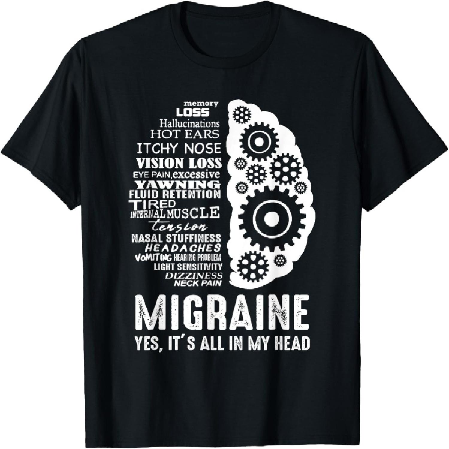 Migraine Awareness - It s all in my Head You are not alone T-Shirt S