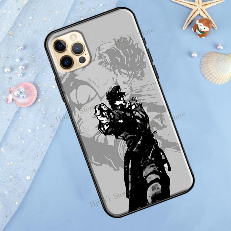 Jotaro Kujo And Dio Jojo Anime Phone Case For iPhone XR X XS MAX SE 2020 6S 7 8 Plus 12 Mini 11 13 Pro Max Shell Cover