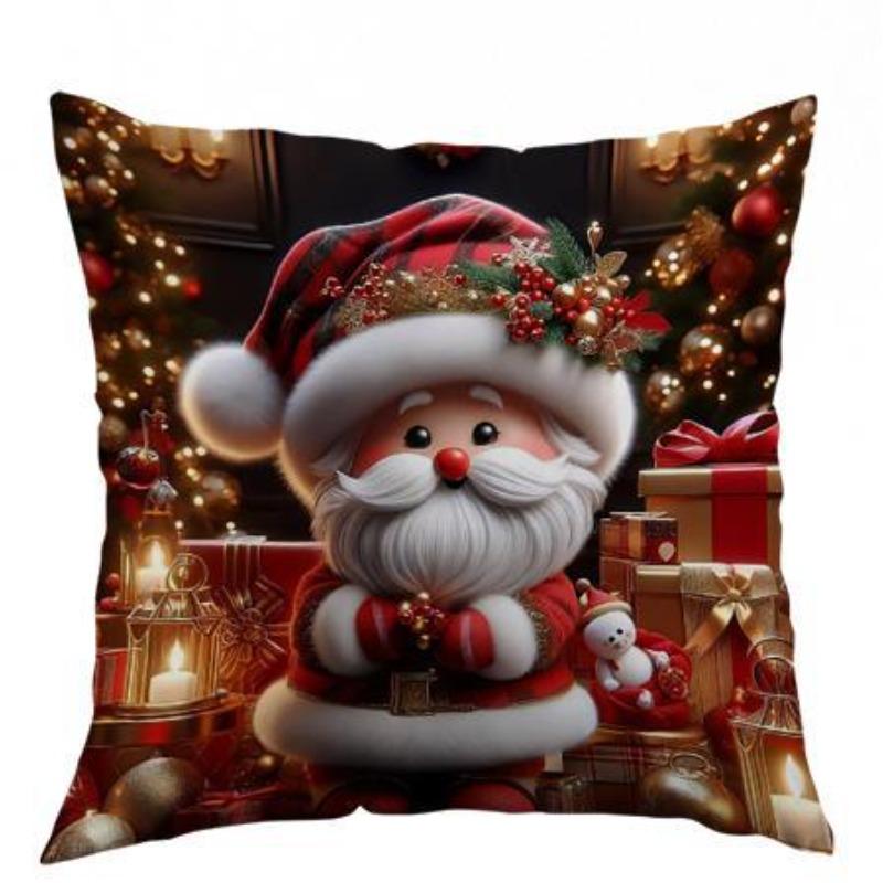 Christmas Pillow Cover Home Sofa Cushion Cover New Holiday Decoration Bedroom Atmosphere Cushion