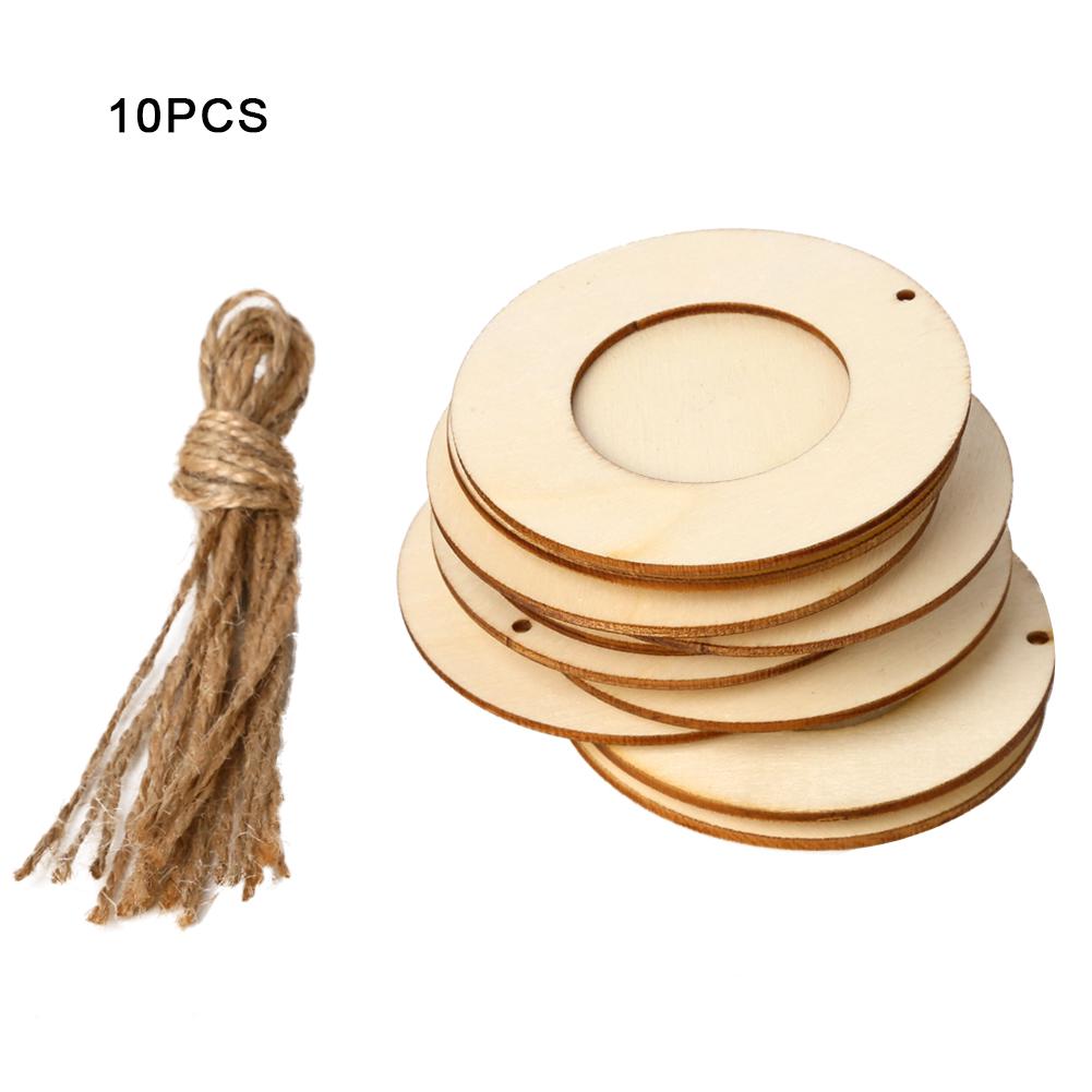 

10 упаковок деревянной мини-круглой фоторамки ручной работы