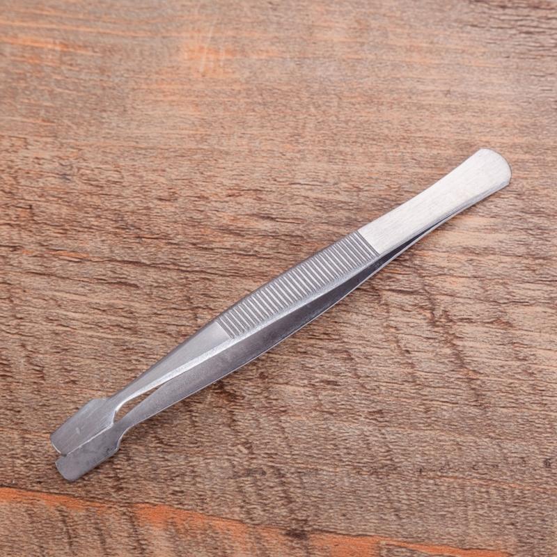 652F Stainless Steel Stamp Tweezers Tongs Flat Wide Tip Philately Tweezers China Mainland