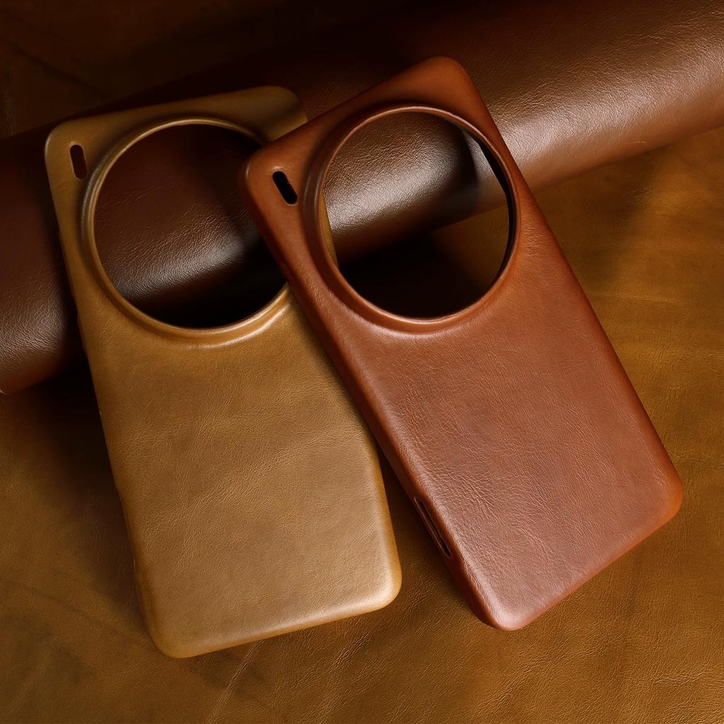 Waxed Leather Case for Vivo X300 Ultra X200 Pro X100S Mini Business Vintage Slim Fit Full Body Shockproof Protective Cover
