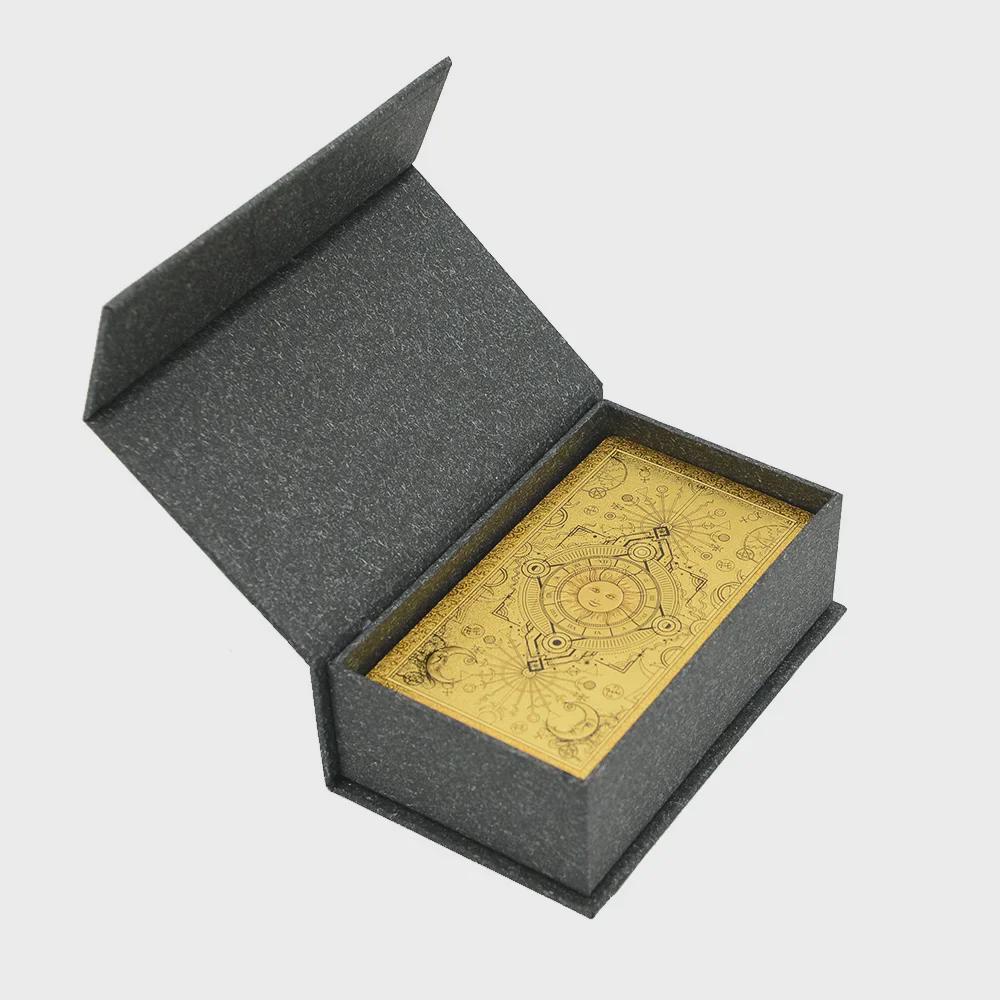 Waterproof Russian Tarot Card Set: Gold Foil PVC Cards & Instruction Manual