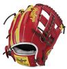 Rawlings PRO EXCEL Wizard COLORS GR5FHW2CCK4MG Baseball Throw HOH® #02 Glove, Soft, Infielder's, Scarlet/Yellow, 11.5 Inches, Right-Handed
