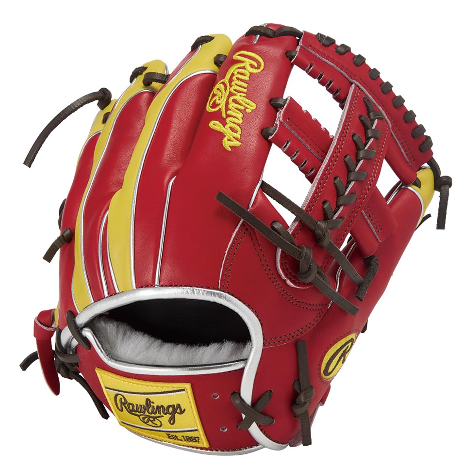 

Rawlings PRO EXCEL Wizard COLORS GR5FHW2CCK4MG Baseball Throw HOH® #02 Glove, Soft, Infielder s, Scarlet/Yellow, 11.5 inches, Right-Handed