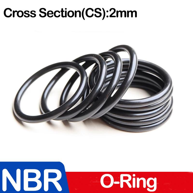 WD CS 2mm,NBR O Ring Sealing Gasket Nitrile Rubber Washers for Car Auto Vehicle Repair Professional Plumbing Air Gas,OD x WD 6x2(100pcs)