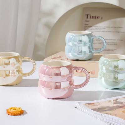 Cintura di Perle Tazza in Ceramica Macaron di Alto Valore Tazza di Grande Capacità Casa Ufficio Colazione Tazza d'Acqua Piccolo Regalo