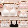 Teenager's Bras Wire Free Junior Cotton Training Soft Cup With Adjustable Straps