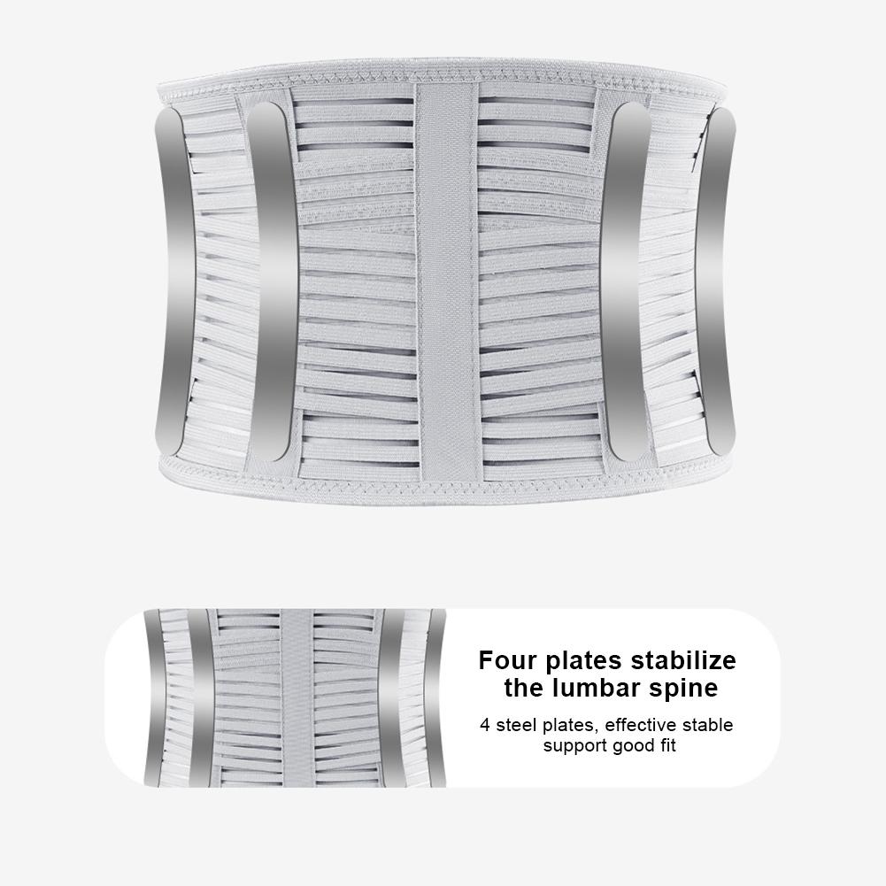 Lumbar Support Belt Lower Back Brace Breathable Spine Support Corset Adjustable Waist Brace for Disc Herniation