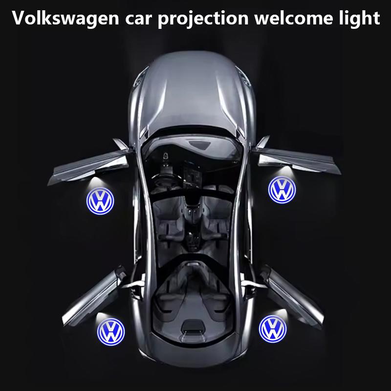 2 For VW Passat B6 B7 B8 B9 Touareg Golf 5 6 7 GTI R Jetta MK6 MK7 LED Car Door Projector Welcome Ghost Shadow Light Accessories Zr2