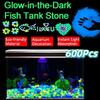 600Pcs Mini Glow in The Dark Pebble Colorful Resin Fish Tank Luminous Stone 1cm Decorative Aquarium Decoration Stone Terrace