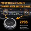 2Pcs Front/Rear AC Climate Control Knob Button Cover Compatible with BMW 5 6 7 Series X5 2014-2018 X6 2014- Replace for 61319393931