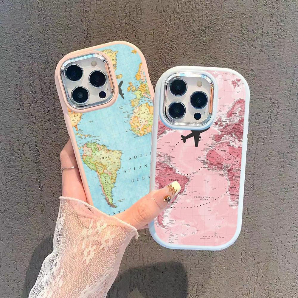 Мягкая задняя крышка N90 Maps art design для Samsung S23 Plus S24 Ultra A54 A14 iPhone 16 — фото 3