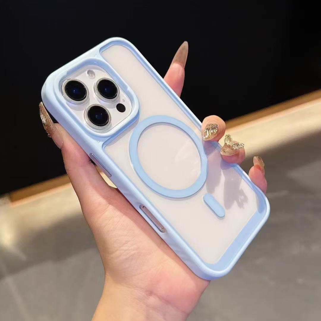 

Cool Magnetic Suction Is Suitable for IPhone 17 Phone Cases Apple 16 Metal Buttons 15 ProMax Full Package PC Protective Cases iPhone17
