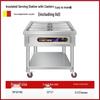 Stainless Steel Mobile Food Warming Table with Casters - Insulated Hot Dish Serving Cart