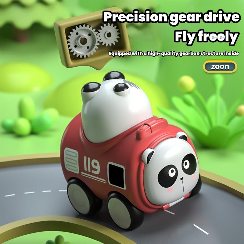 4 In 1 Panda Bear Pig Tiger Design Educational Baby Gift For 3-6 Year Old Boys Girls Press & Go Animal Toy Cars For Kids