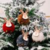And Festive Cozy Large Wool Felt Reindeer Ornament With Charming Wooden Antlers