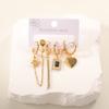Love five-pointed star earrings, exaggerated large earrings, high-end stainless steel large earrings, gold-plated and non-fading round earrings.