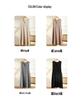 Women's Pure Wool V-Neck Sleeveless Knitted Dress: Below-Knee Length, Pullover Cardigan Style