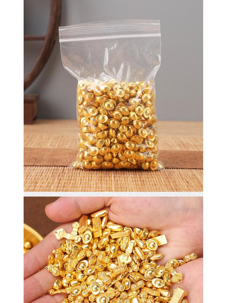 Kreatives Goldbarren Messing Ornament - Mini Goldbarren Reichtumsbarren für Einweihung, Hochzeitsgeschenk oder Heimdekoration