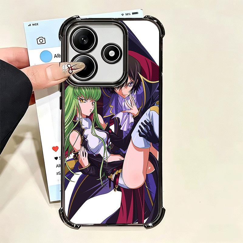 Code Geass Anime Plating Phone Case For Xiaomi Poco X5 X6 X7 X8 Pro Max F8 Ultra F7 M8 M7 M5S Redmi 15C 15 14C 13C 13 X3 12C F6