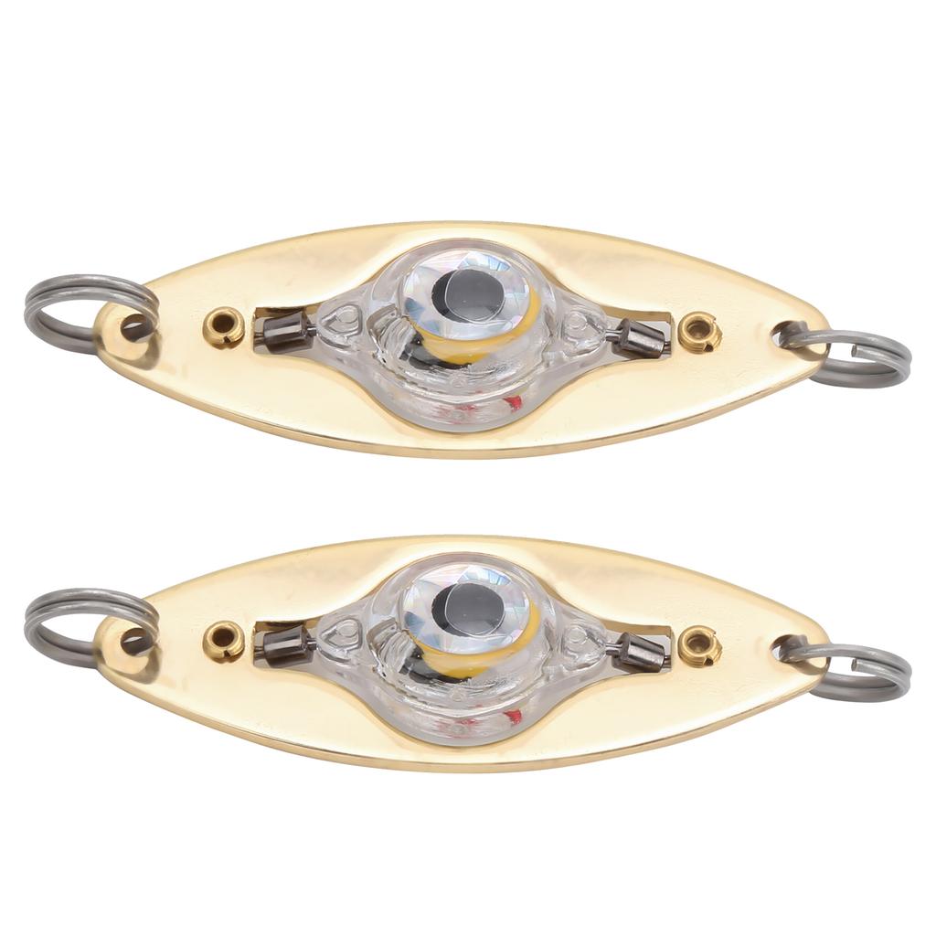 2Pcs Fishing LED Lure Light Eye Shape Colorful Flashing Light Bait Underwater Lure Lamp
