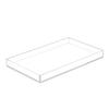 Clear Acrylic Toiletry Holder Decorative Tray, Modern Rectangular Vanity Space Small Tray for Toothbrush Saving Jewelry And Perfume Organizer Bathroom