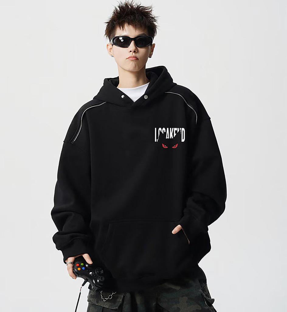 Men's Harajuku Hooded Sweatshirt: Artistic, Simple, Versatile Japanese Style Casual Top