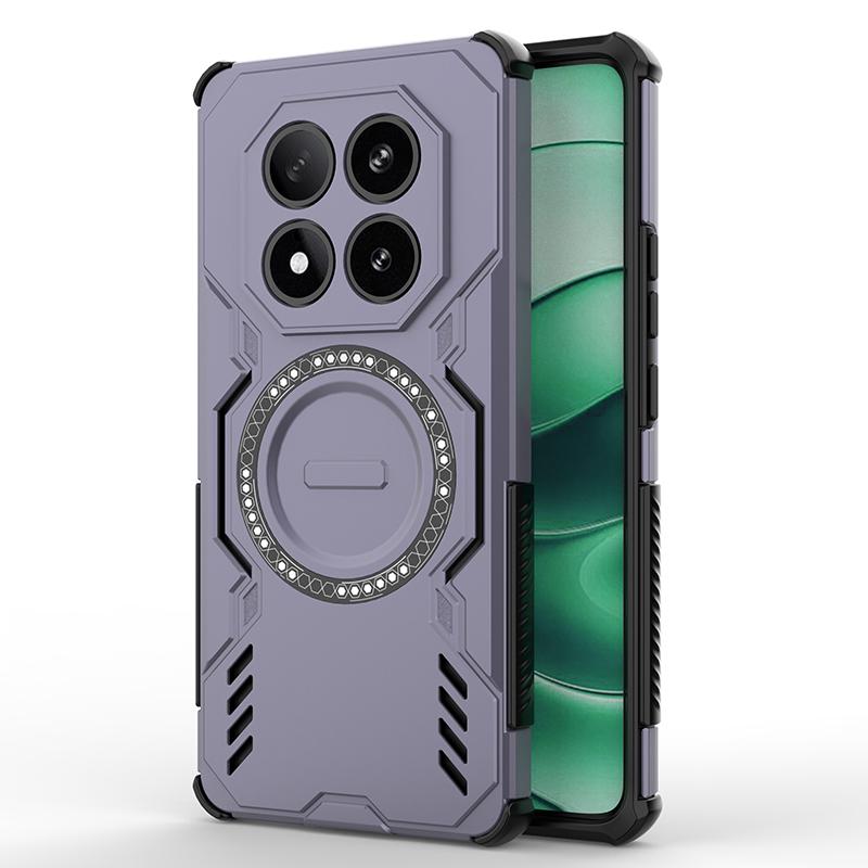 Shockproof Hybrid Dual Layer Magnetic Metal Ring Stand Case for Redmi Note 14 Pro Plus 14C 14R K80 A4 Turbo 4 4G 5G Slide Cover